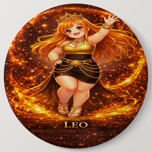 Archive Galaxy: Leo Solar Queen Ronde Button 6,0 Cm (Voorkant)