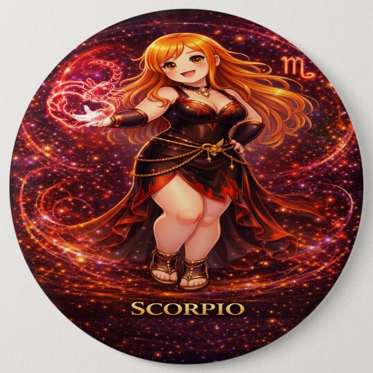 Archive Galaxy: Scorpio Shadow Familiar Ronde Button 6,0 Cm (Voorkant)