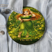 Archive Galaxy: Taurus Gouden Roos Ronde Button 6,0 Cm (In situ)