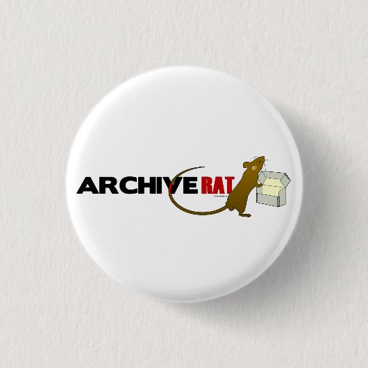 Archive Rat (versie 2) Ronde Button 3,2 Cm (Voorkant)