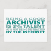 Archivist 3% Talent Briefkaart (Voorkant)