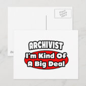 Archivist ... Big Deal Briefkaart (Voorkant / Achterkant)