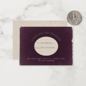 Archivist Burgundy Graduation Gift Insert Card Notitiekaartje (Voorkant / Achterkant in situ)