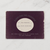 Archivist Burgundy Graduation Gift Insert Card Notitiekaartje (Voorkant)