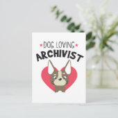 Archivist Dog Briefkaart (Staand voorkant)