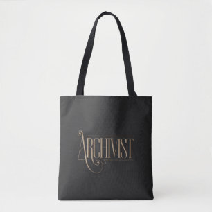Archivist – elegante typografie tote bag