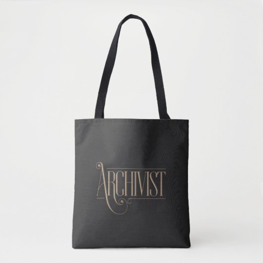 Archivist – elegante typografie tote bag (Voorkant)