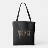 Archivist – elegante typografie tote bag (Achterkant)