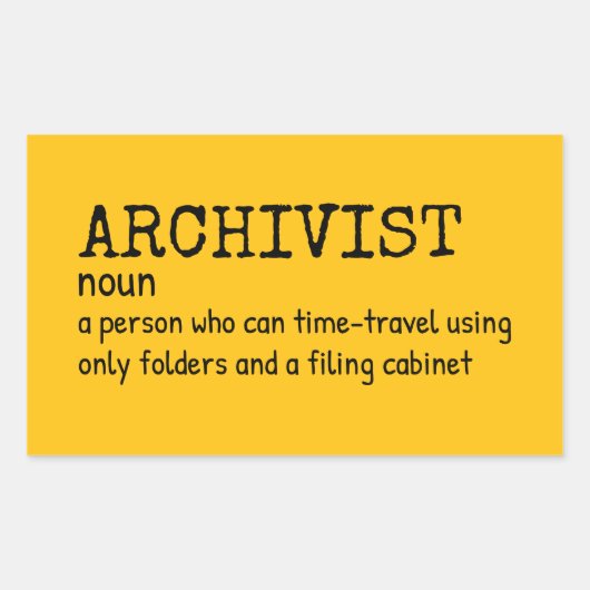 Archivist Funny Definition Sticker (Voorkant)