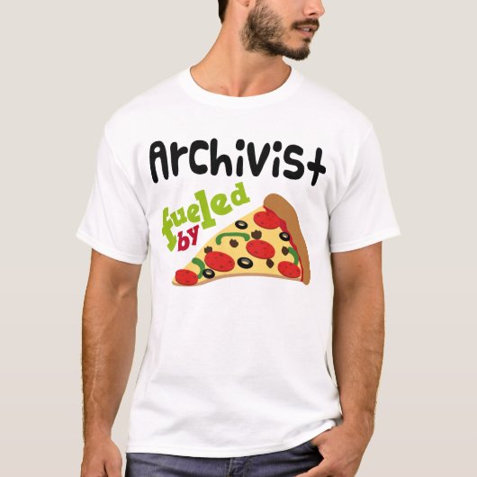 Archivist (Funny) Pizza T Shirt (Voorkant)