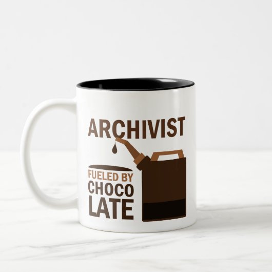 Archivist Gift (grappig) Tweekleurige Koffiemok (Links)