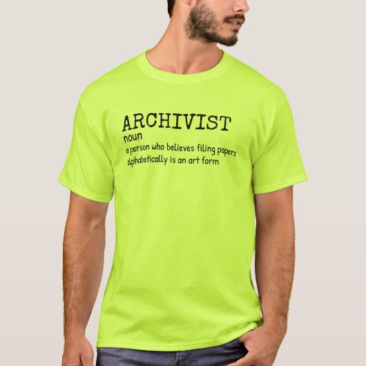 Archivist Humor Definitie Mannen Shirt (Voorkant)