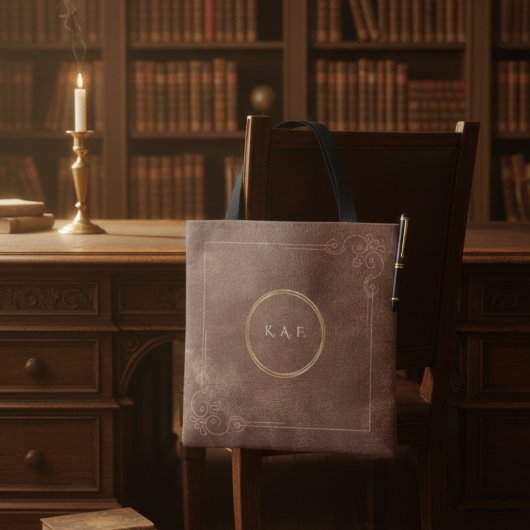 Archivist’s Vault Leather Texture Aesthetic Tote Bag