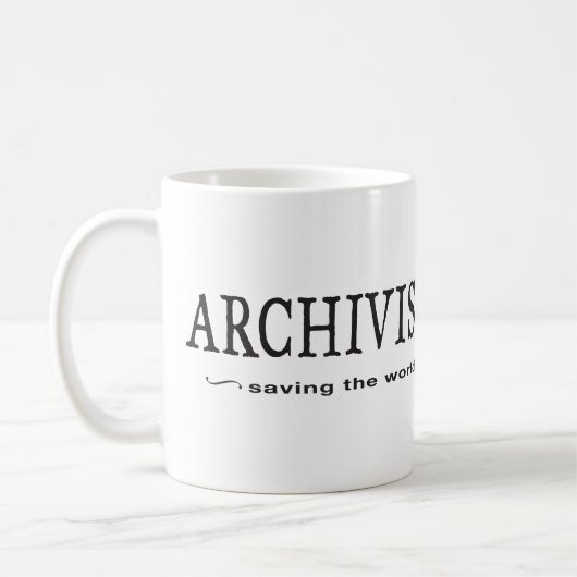 Archivisten - De wereld redden Koffiemok (Links)