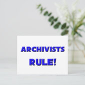Archivistenregel! Briefkaart (Staand voorkant)
