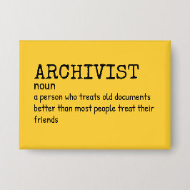 Archivistische definitie - Funny Pin Button