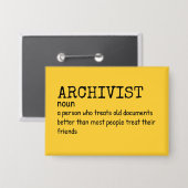 Archivistische definitie - Funny Pin Button (Voorkant / Achterkant)