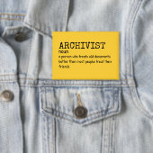 Archivistische definitie - Funny Pin Button (Insitu)