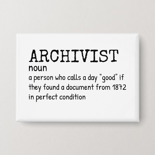 Archivistische definitie Humor Button (Voorkant)