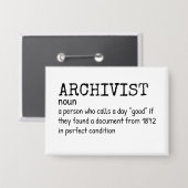 Archivistische definitie Humor Button (Voorkant / Achterkant)