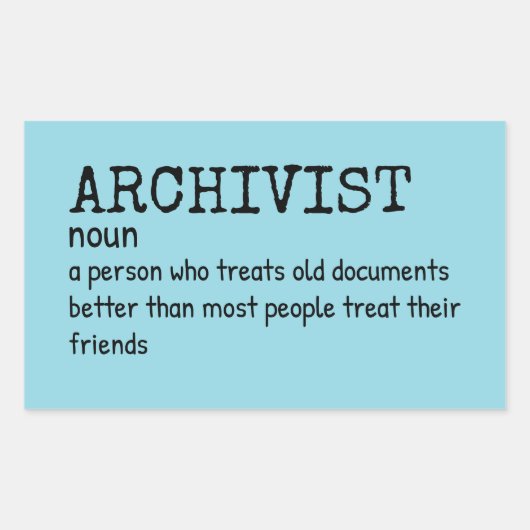 Archivistische definitie Humor Sticker (Voorkant)