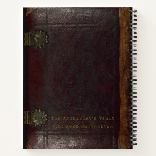 Archivist's Vault: Stray Verses Leather Journal Notitieboek (Achterkant)