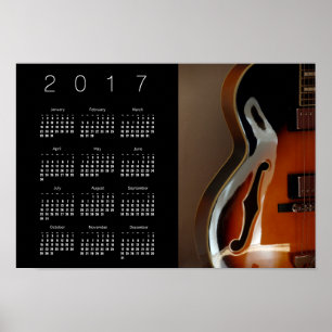 Archtop Gitaar Kalender Poster 2017
