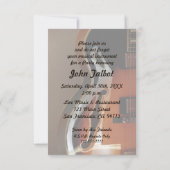 Archtop guitar 50th Birthday Party Invitation Kaart (Achterkant)