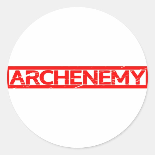 Archvijand Stamp Ronde Sticker (Voorkant)