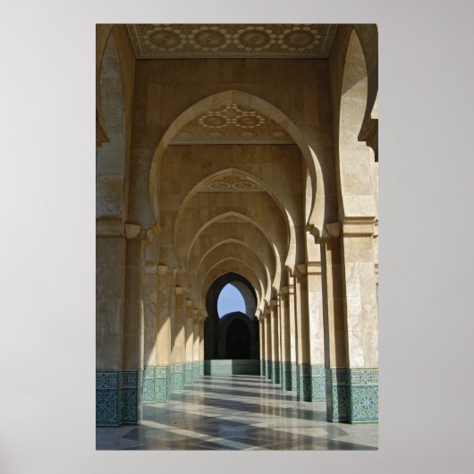 Archway Gallery in Hassan II Mosque, Casablanca Poster (Voorkant)
