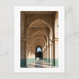 Archway te Hassan II Mosque, Casablanca, Marokko Briefkaart