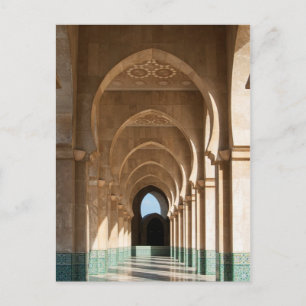 Archway te Hassan II Mosque, Casablanca, Marokko Briefkaart