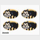 Archy Cat Ovale Sticker (Vel)