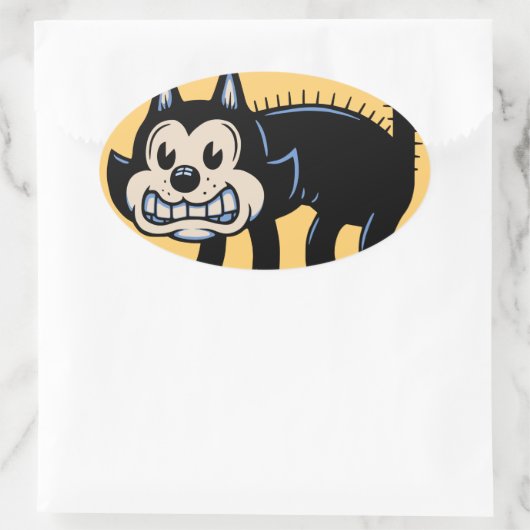 Archy Cat Ovale Sticker (Tas)