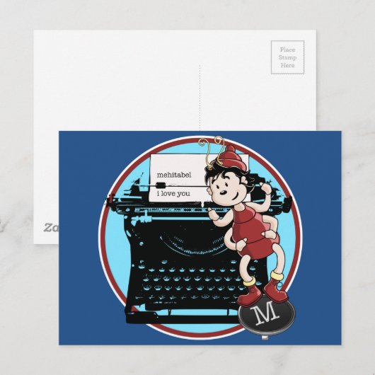 Archy Loves Mehitabel Briefkaart (Voorkant / Achterkant)