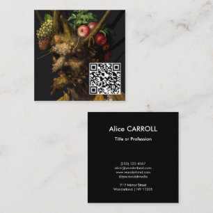Arcimboldo - Vier seizoenen in één hoofd - QR-code Vierkante Visitekaartje