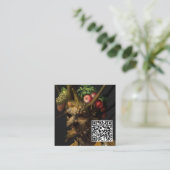 Arcimboldo - Vier seizoenen in één hoofd - QR-code Vierkante Visitekaartje (Staand voorkant)