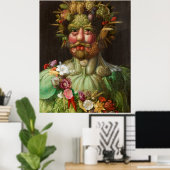 Arcimboldo's Rudolf II van Habsburg als Vertumnus Poster (Thuiskantoor)
