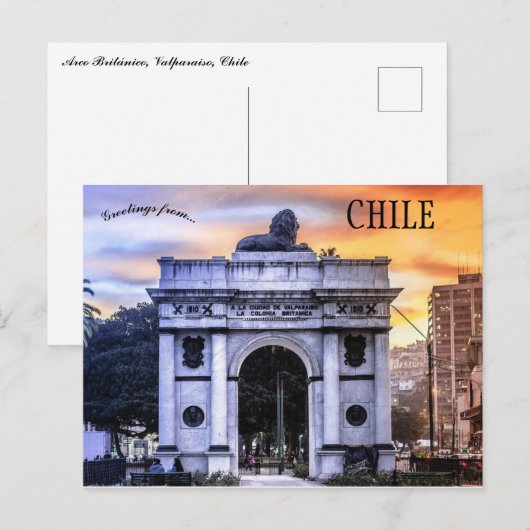 Arco Británico in het Briefkaart Valparaiso (Voorkant / Achterkant)