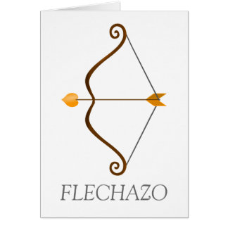 Arco y flecha de Cupido. Flechazo.