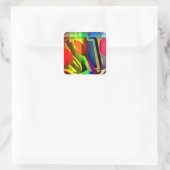 Arcobaleno 128 vierkante sticker (Tas)