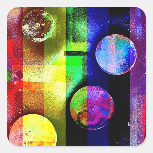 Arcobaleno 136 vierkante sticker (Voorkant)