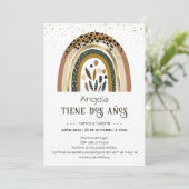 Arcoiris Boho 2do cumpleaños Kaart (Staand voorkant)