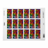 Arcoíris de Geometría Vibrante Etiket (Full Sheet)