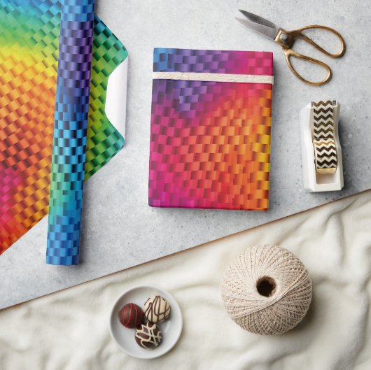 Arcoíris geometría de color cadeaupapier (Crafts)
