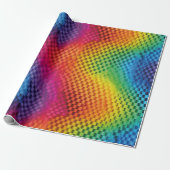 Arcoíris geometría de color cadeaupapier (Uitgerold)