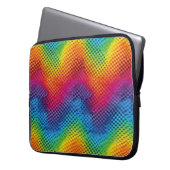 Arcoíris geometría de color laptop sleeve (Voorkant Links)