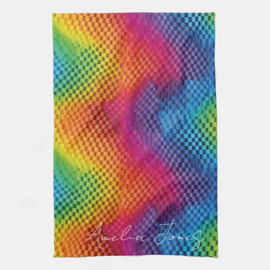 Arcoíris geometría de color theedoek (Verticaal)