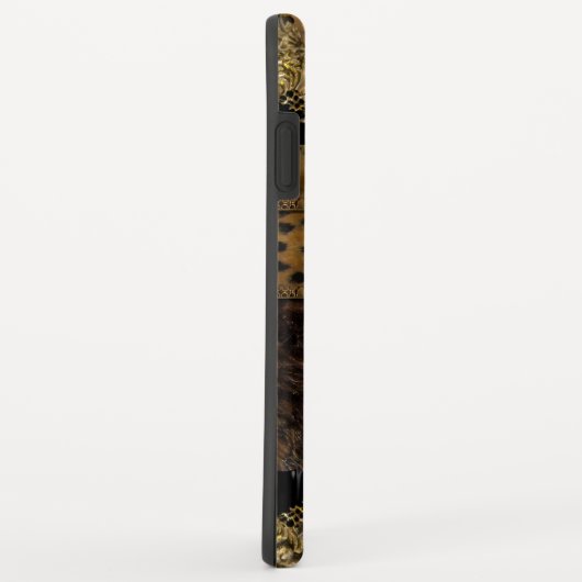 Arcos Leopard Chic Monogram Tough Case-Mate iPhone Case (Achterkant/rechts)