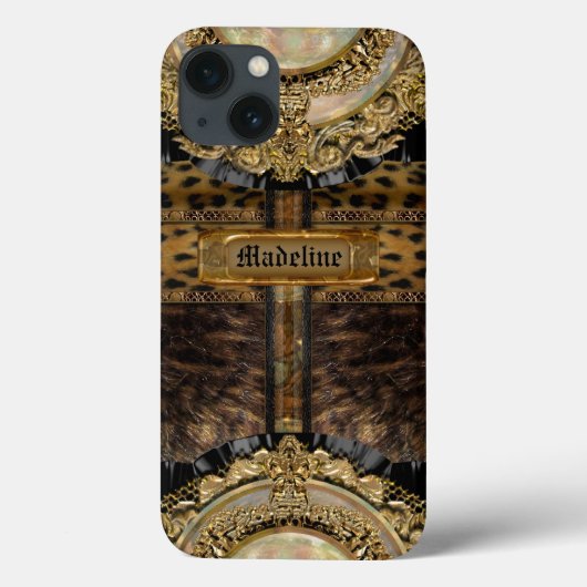 Arcos Leopard-monogram sterk Case-Mate iPhone Case (Achterkant)
